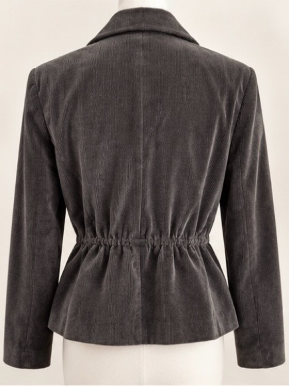 Chelsea & Theodore Gray Corduroy Military Corset Blazer Jacket Size 10 - Picture 2 of 9